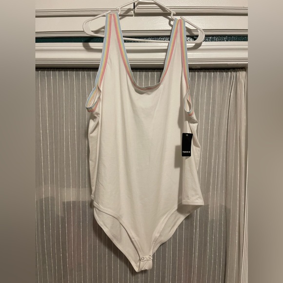 Rainbow Trim Bodysuit - Picture 1 of 2